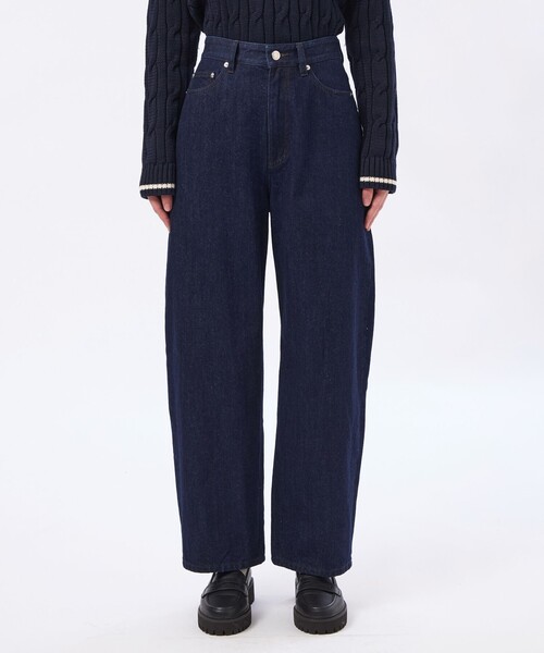 MACKINTOSH PHILOSOPHY（ﾏｯｷﾝﾄｯｼｭ ﾌｨﾛｿﾌｨｰ）の「カーブストレートデニムパンツ（デニムパンツ・レディース・ダークネイビー・36/38/40）」の4枚目の写真