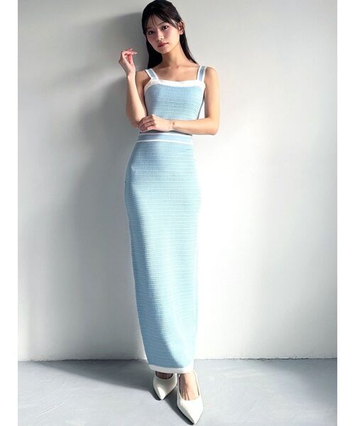 RESEXXY（リゼクシー）の「オープンワークコンビニットワンピース（ワンピース・レディース・アイボリー/ブラック/ブルー/レッド・FREE）」の15枚目の写真