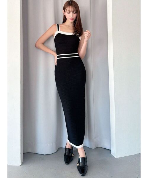 RESEXXY（リゼクシー）の「オープンワークコンビニットワンピース（ワンピース・レディース・アイボリー/ブラック/ブルー/レッド・FREE）」の19枚目の写真