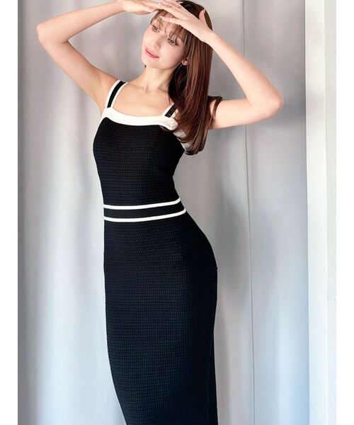 RESEXXY（リゼクシー）の「オープンワークコンビニットワンピース（ワンピース・レディース・アイボリー/ブラック/ブルー/レッド・FREE）」の21枚目の写真