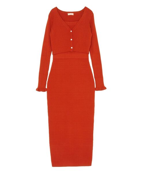 RESEXXY（リゼクシー）の「オープンワークコンビニットワンピース（ワンピース・レディース・アイボリー/ブラック/ブルー/レッド・FREE）」の7枚目の写真