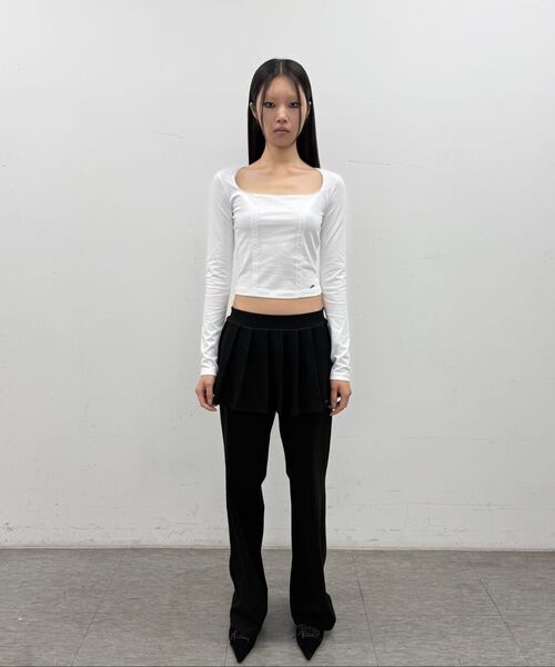 SYNERJYN(シナジン)の「BANDING PLEATED SKIRT PANTS BLACK(その他パンツ・レディース・その他・ONE SIZE)」の4枚目の写真