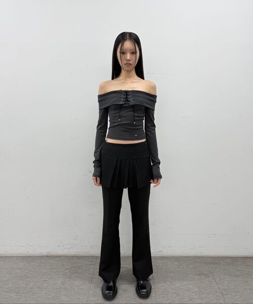 SYNERJYN(シナジン)の「BANDING PLEATED SKIRT PANTS BLACK(その他パンツ・レディース・その他・ONE SIZE)」の5枚目の写真