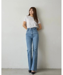 CREO STORE（クレオストア）の「【ela.】<改良版>boots cut denim/ウエストライン×ウエストフィット設計　ブーツカット 美脚見えデニムパンツ（デニムパンツ）」