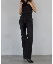 CREO STORE（クレオストア）の「【ela.】<改良版>boots cut denim/ウエストライン×ウエストフィット設計　ブーツカット 美脚見えデニムパンツ（デニムパンツ）」