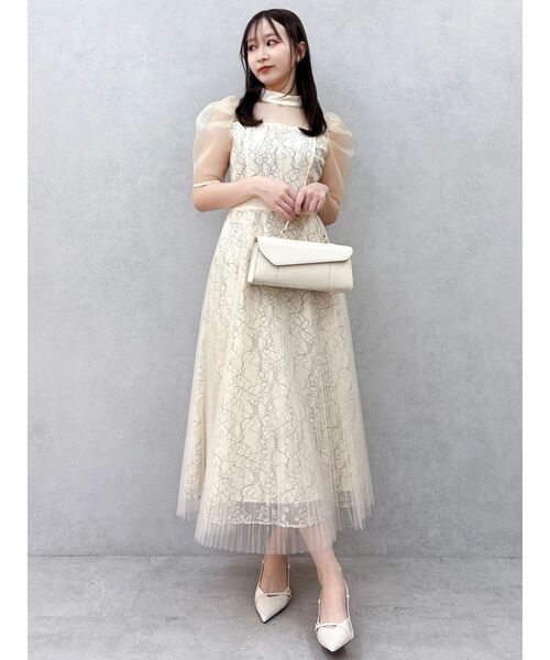 dazzlin（ダズリン）の「【藤井サチコラボ】チュールレイヤードレースドレス（ドレス・レディース・アイボリー/ブラック/ブルー・SMALL/MEDIUM）」の15枚目の写真