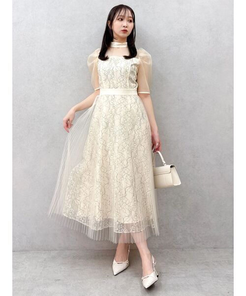 dazzlin（ダズリン）の「【藤井サチコラボ】チュールレイヤードレースドレス（ドレス・レディース・アイボリー/ブラック/ブルー・SMALL/MEDIUM）」の16枚目の写真