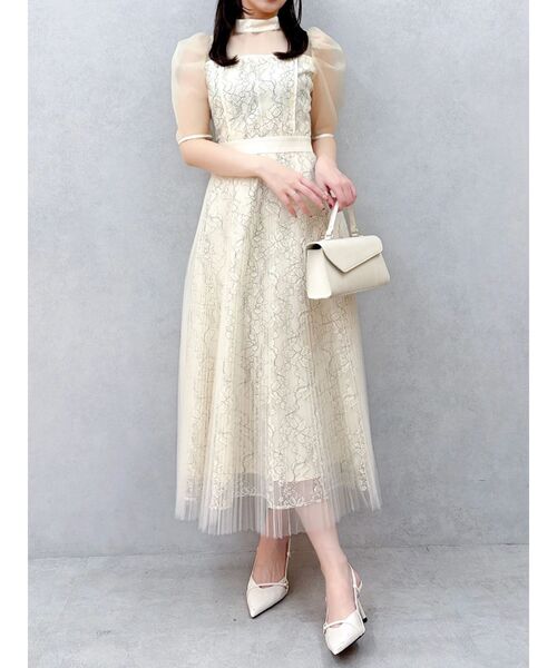 dazzlin（ダズリン）の「【藤井サチコラボ】チュールレイヤードレースドレス（ドレス・レディース・アイボリー/ブラック/ブルー・SMALL/MEDIUM）」の18枚目の写真