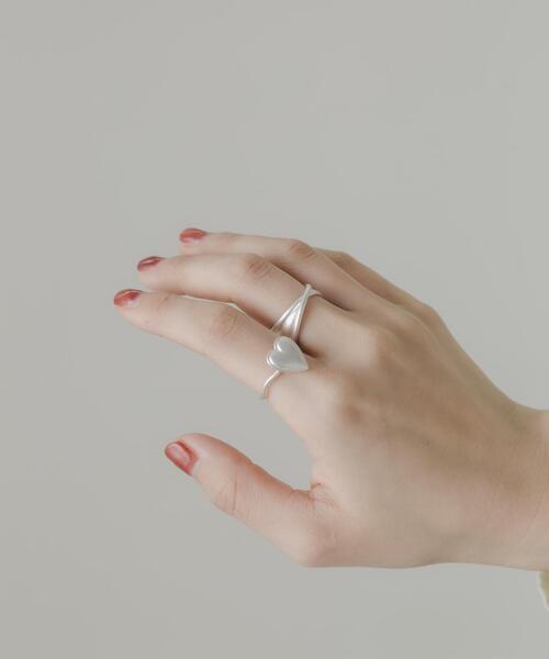 SMELLY（スメリー）の「ハートコンチョ2セットリング（リング・レディース・シルバー・-）」の2枚目の写真