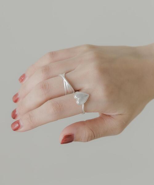 SMELLY（スメリー）の「ハートコンチョ2セットリング（リング・レディース・シルバー・-）」の3枚目の写真