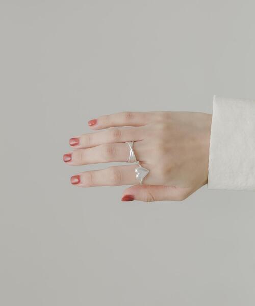 SMELLY（スメリー）の「ハートコンチョ2セットリング（リング・レディース・シルバー・-）」の4枚目の写真