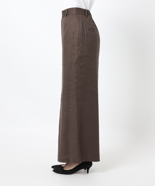 Spick & Span(スピックアンドスパン)の「リネンストレッチIラインスカート(スカート・レディース・ブラウン/ベージュ・38/36)」の5枚目の写真