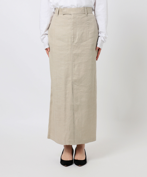 Spick & Span(スピックアンドスパン)の「リネンストレッチIラインスカート(スカート・レディース・ブラウン/ベージュ・38/36)」の17枚目の写真
