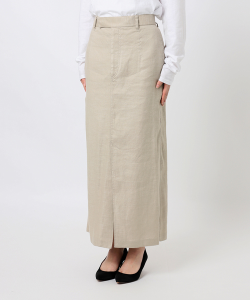 Spick & Span(スピックアンドスパン)の「リネンストレッチIラインスカート(スカート・レディース・ブラウン/ベージュ・38/36)」の19枚目の写真