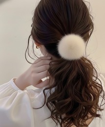 pumpkin port（パンプキンポート）の「ファーヘアゴム（ヘアゴム）」
