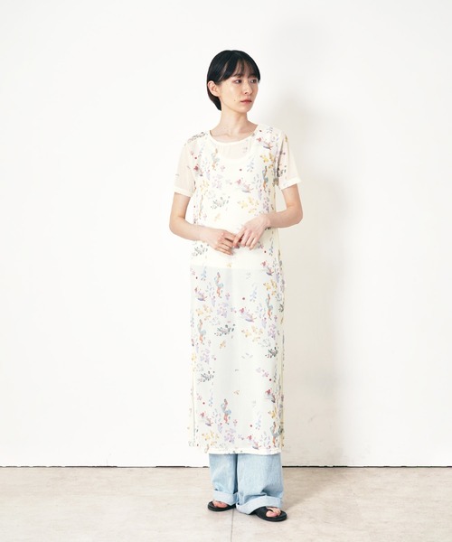Common Noun(コモン ナウン)の「“SEA” Kana Akiyama シアー半袖ワンピース(ワンピース・レディース・マルチ・M)」の1枚目の写真