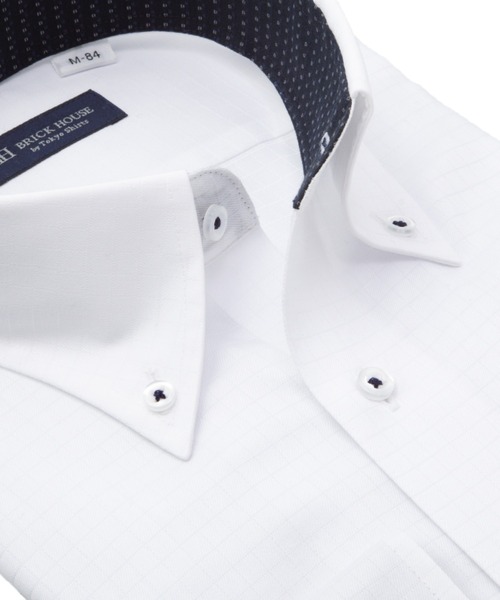 TOKYO SHIRTS(トウキョウシャツ)の「【吸水速乾】 形態安定ノンアイロン ボタンダウン 長袖ビジネスワイシャツ(ビジネスシャツ・メンズ・ホワイト・首回り39cm-裄丈84cm/首回り41cm-裄丈82cm/首回り41cm-裄丈86cm/首回り42cm-裄丈82cm/首回り42cm-裄丈86cm/首回り43cm-裄丈82cm/首回り43cm-裄丈86cm/首回り37cm-裄丈80cm/首回り37cm-裄丈84cm/首回り39cm-裄丈80cm)」の2枚目の写真