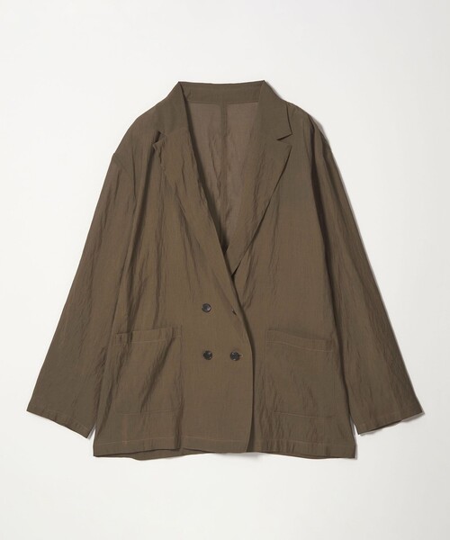 CITEN(シテン)の「<CITEN>シアーシャツジャケット(テーラードジャケット・レディース・ダークブラウン/ブラック・M/S)」の10枚目の写真