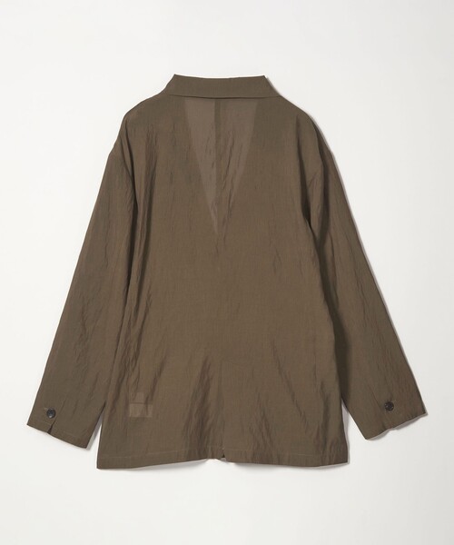 CITEN(シテン)の「<CITEN>シアーシャツジャケット(テーラードジャケット・レディース・ダークブラウン/ブラック・M/S)」の11枚目の写真