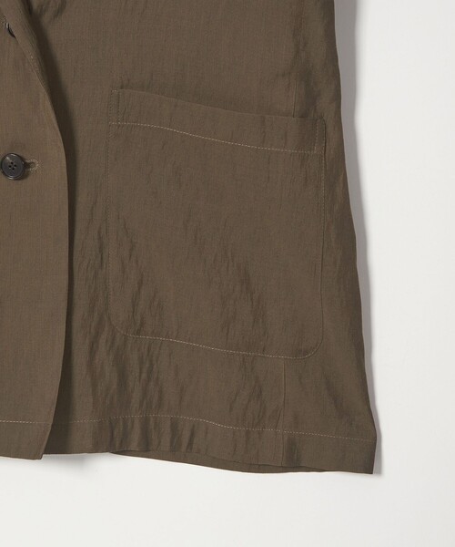 CITEN(シテン)の「<CITEN>シアーシャツジャケット(テーラードジャケット・レディース・ダークブラウン/ブラック・M/S)」の14枚目の写真