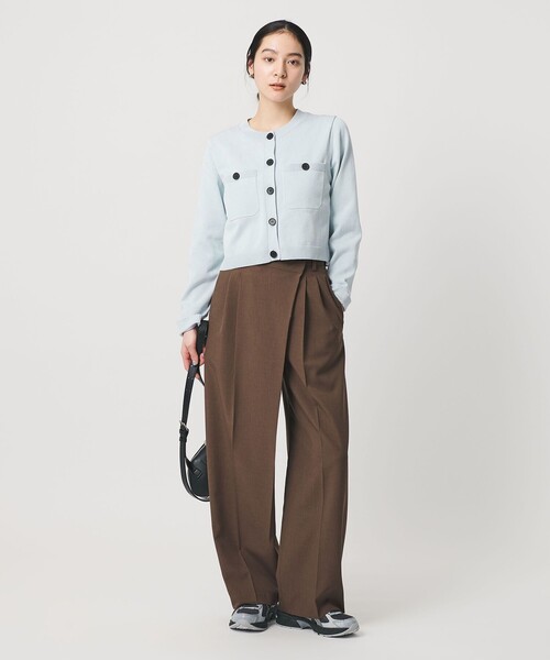 BEAUTY&YOUTH UNITED ARROWS(ビューティーアンドユースユナイテッドアローズ)の「ポケット コンパクト カーディガン ウォッシャブル(カーディガン/ボレロ・レディース・ライトブルー/ベージュ/ダークグレー・FREE)」の1枚目の写真