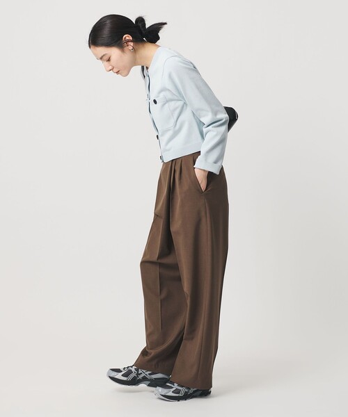 BEAUTY&YOUTH UNITED ARROWS(ビューティーアンドユースユナイテッドアローズ)の「ポケット コンパクト カーディガン ウォッシャブル(カーディガン/ボレロ・レディース・ライトブルー/ベージュ/ダークグレー・FREE)」の6枚目の写真