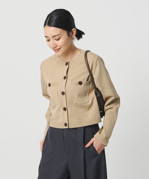 BEAUTY&YOUTH UNITED ARROWS(ビューティーアンドユースユナイテッドアローズ)の「ポケット コンパクト カーディガン ウォッシャブル(カーディガン/ボレロ・レディース・ライトブルー/ベージュ/ダークグレー・FREE)」の11枚目の写真