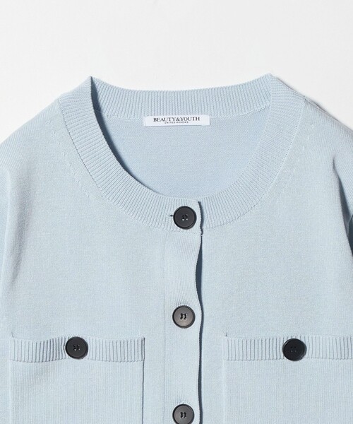 BEAUTY&YOUTH UNITED ARROWS(ビューティーアンドユースユナイテッドアローズ)の「ポケット コンパクト カーディガン ウォッシャブル(カーディガン/ボレロ・レディース・ライトブルー/ベージュ/ダークグレー・FREE)」の18枚目の写真