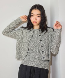 mysty woman | 襟付きスラブカーデタンクSET 659868(カーディガン/ボレロ)