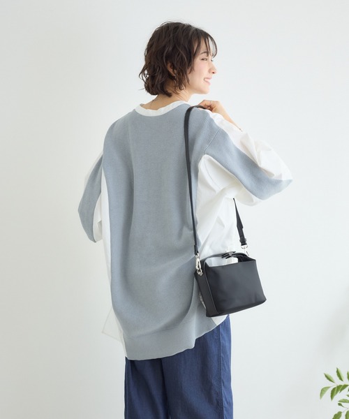KATHARINE ROSS(キャサリンロス)の「【KATHARINE ROSS】ドッキングノーカラーシャツ(シャツ/ブラウス・レディース・グレー/オフホワイト・FREE)」の12枚目の写真