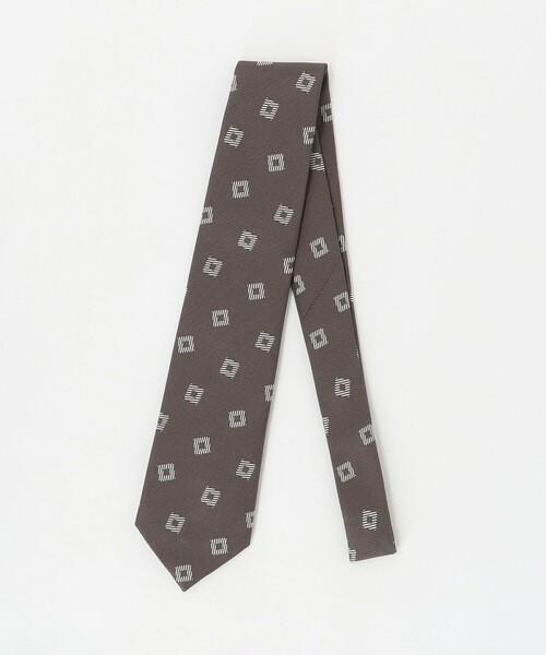 UNITED ARROWS(ユナイテッドアローズ)の「スクエア ジャガード ネクタイ(ネクタイ・メンズ・ライトブルー/ブラウン系/ネイビー・FREE)」の1枚目の写真