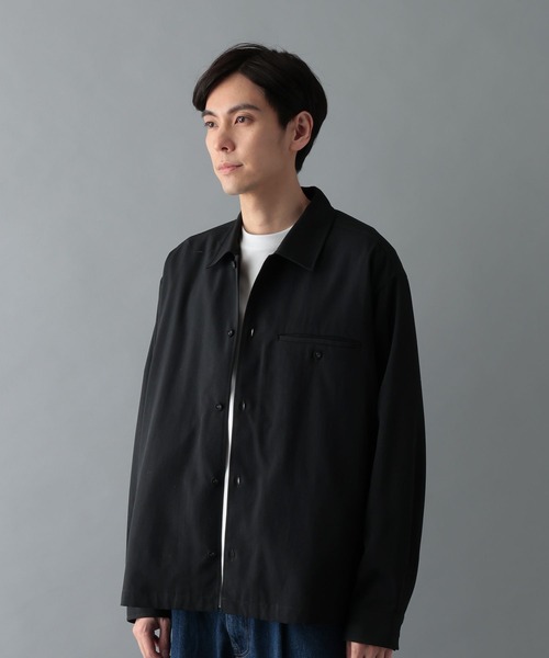 GLOBAL WORK（グローバルワーク）の「クリーンダックシャツ/632417（シャツ/ブラウス・メンズ・ブラウン系2/ブラック・SMALL/LARGE/MEDIUM）」の2枚目の写真