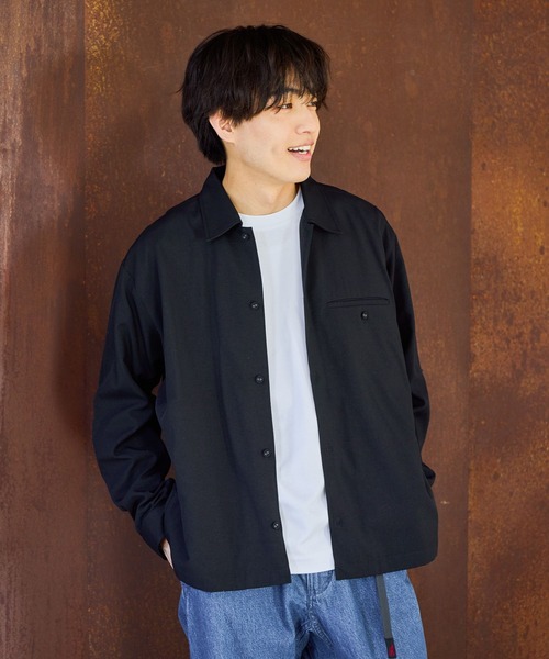 GLOBAL WORK（グローバルワーク）の「クリーンダックシャツ/632417（シャツ/ブラウス・メンズ・ブラウン系2/ブラック・SMALL/LARGE/MEDIUM）」の19枚目の写真