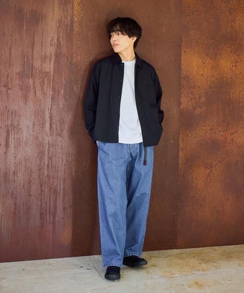 GLOBAL WORK（グローバルワーク）の「クリーンダックシャツ/632417（シャツ/ブラウス・メンズ・ブラウン系2/ブラック・SMALL/LARGE/MEDIUM）」の20枚目の写真