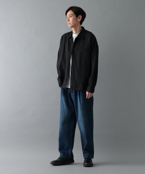 GLOBAL WORK（グローバルワーク）の「クリーンダックシャツ/632417（シャツ/ブラウス・メンズ・ブラウン系2/ブラック・SMALL/LARGE/MEDIUM）」の22枚目の写真