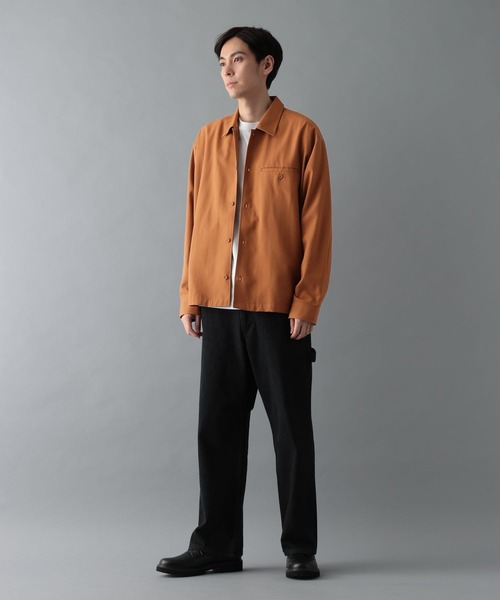 GLOBAL WORK（グローバルワーク）の「クリーンダックシャツ/632417（シャツ/ブラウス・メンズ・ブラウン系2/ブラック・SMALL/LARGE/MEDIUM）」の3枚目の写真