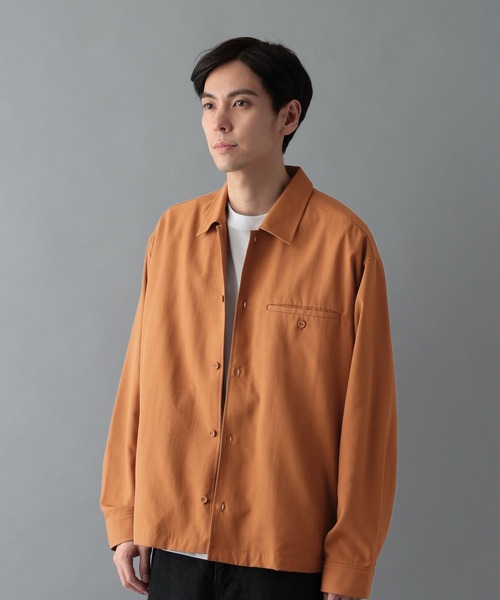 GLOBAL WORK（グローバルワーク）の「クリーンダックシャツ/632417（シャツ/ブラウス・メンズ・ブラウン系2/ブラック・SMALL/LARGE/MEDIUM）」の6枚目の写真