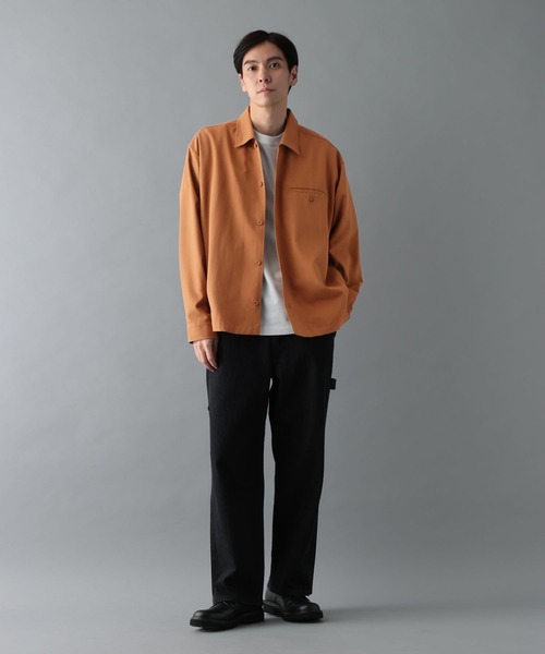 GLOBAL WORK（グローバルワーク）の「クリーンダックシャツ/632417（シャツ/ブラウス・メンズ・ブラウン系2/ブラック・SMALL/LARGE/MEDIUM）」の4枚目の写真