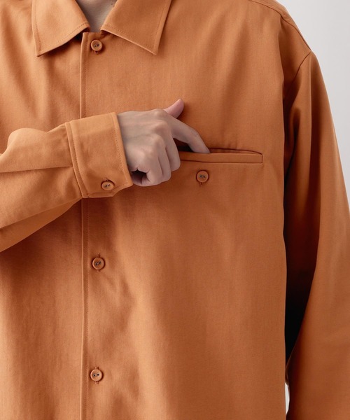 GLOBAL WORK（グローバルワーク）の「クリーンダックシャツ/632417（シャツ/ブラウス・メンズ・ブラウン系2/ブラック・SMALL/LARGE/MEDIUM）」の13枚目の写真