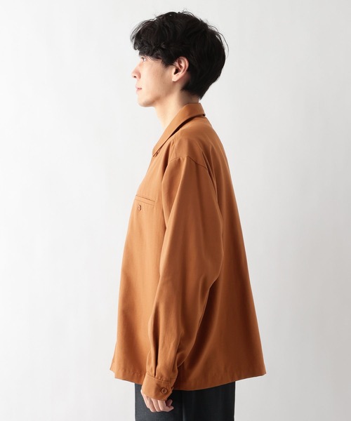 GLOBAL WORK（グローバルワーク）の「クリーンダックシャツ/632417（シャツ/ブラウス・メンズ・ブラウン系2/ブラック・SMALL/LARGE/MEDIUM）」の8枚目の写真