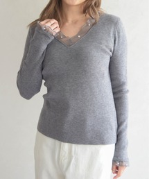 Vネックニット ミッシュマッシュ MISCH MASCH｜ミッシュ マッシュのニット/セーター（Vネック）通販