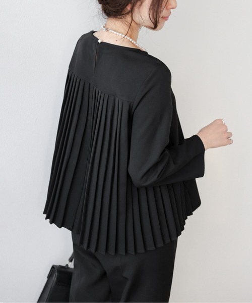 AMELY（エミリー）の「ペプラムジャケット&テーパードパンツ セットアップ（セットアップ・レディース・ブラック/ネイビー/ベージュ・L/M）」の6枚目の写真