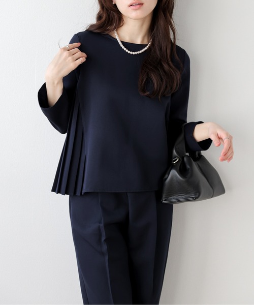 AMELY（エミリー）の「ペプラムジャケット&テーパードパンツ セットアップ（セットアップ・レディース・ブラック/ネイビー/ベージュ・L/M）」の16枚目の写真