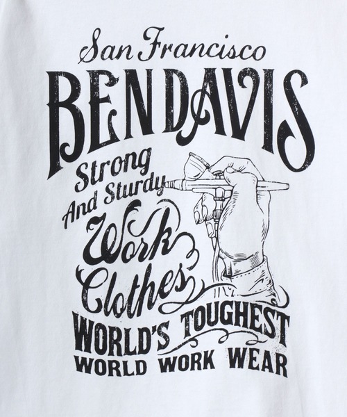BEN DAVIS（ベンデイビス）の「BEN DAVIS/ベンデイビス PAINTER'S SIGN LS TEE/ストリート バックプリント ロゴ ワンポイント ロングスリーブTシャツ/ロンT/レディース メンズ（Tシャツ/カットソー・メンズ・ブラック/ホワイト・M/L/XL）」の15枚目の写真