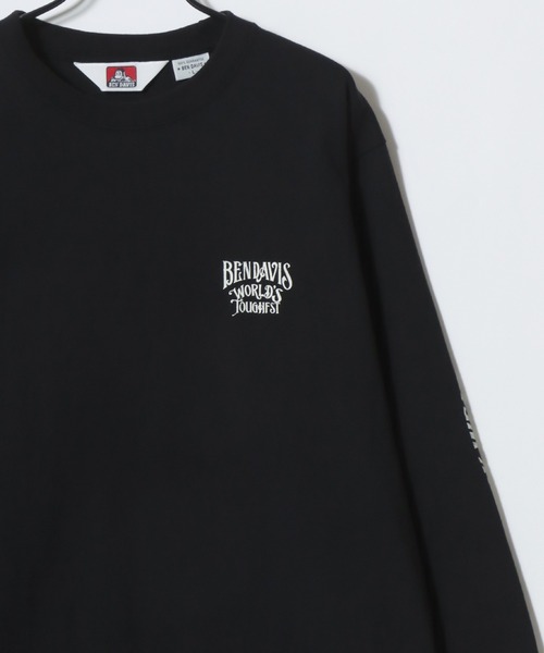 BEN DAVIS（ベンデイビス）の「BEN DAVIS/ベンデイビス PAINTER'S SIGN LS TEE/ストリート バックプリント ロゴ ワンポイント ロングスリーブTシャツ/ロンT/レディース メンズ（Tシャツ/カットソー・メンズ・ブラック/ホワイト・M/L/XL）」の5枚目の写真