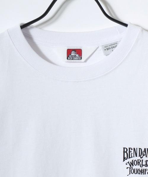 BEN DAVIS（ベンデイビス）の「BEN DAVIS/ベンデイビス PAINTER'S SIGN LS TEE/ストリート バックプリント ロゴ ワンポイント ロングスリーブTシャツ/ロンT/レディース メンズ（Tシャツ/カットソー・メンズ・ブラック/ホワイト・M/L/XL）」の11枚目の写真