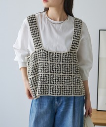 PUAL CE CIN | クロシェ編み風ビスチェ(ベスト)