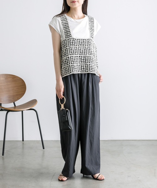 PUAL CE CIN(ピュアルセシン)の「クロシェ編み風ビスチェ(ベスト・レディース・その他1・FREE)」の18枚目の写真