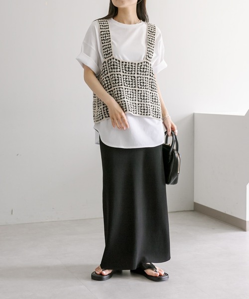 PUAL CE CIN(ピュアルセシン)の「クロシェ編み風ビスチェ(ベスト・レディース・その他1・FREE)」の17枚目の写真