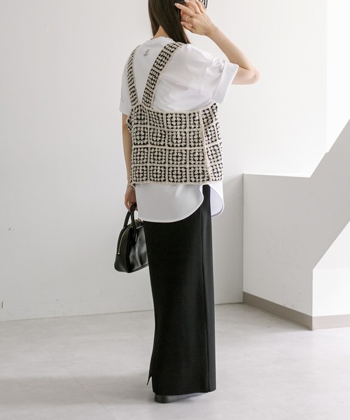 PUAL CE CIN(ピュアルセシン)の「クロシェ編み風ビスチェ(ベスト・レディース・その他1・FREE)」の16枚目の写真